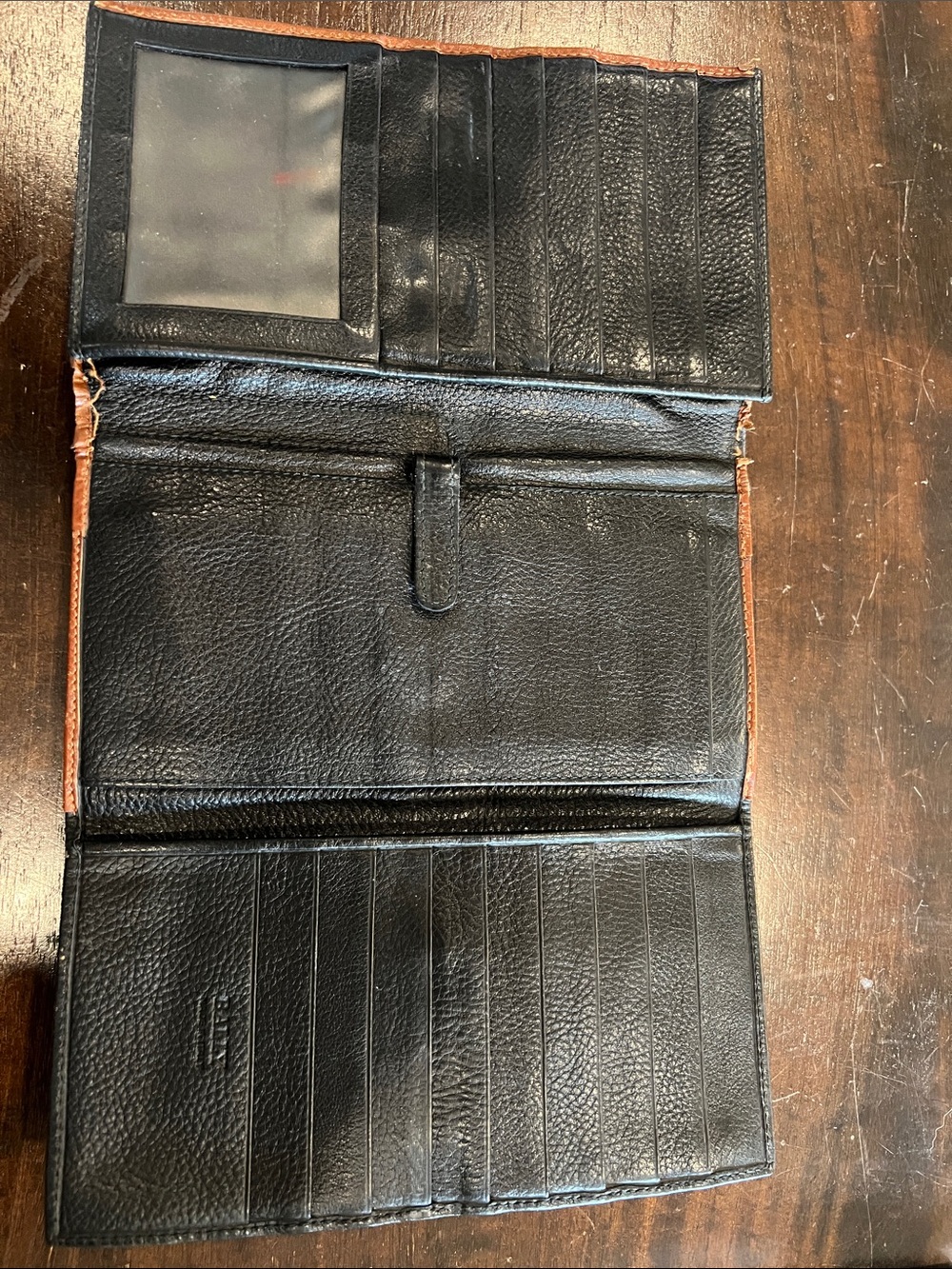 🤎  Vintage Bally Men’s Leather Wallet – black and brown/tan –Unisex